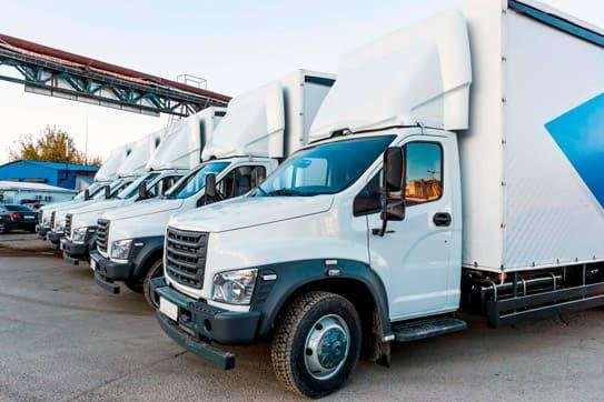 Fleet of box trucks